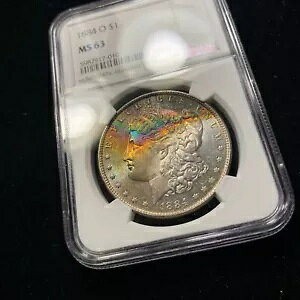 1884 O ���[�K�� �V���o�[ �_���[ $1 NGC MS63 �Â������� BU ���C���{�[++ �g�[��