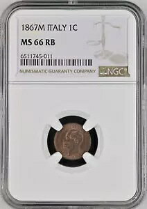 O879AC^AABbg G}kG[ IIA1 Centesimo 1867 MANGC MS66RBAgbv |bv 1/0AA