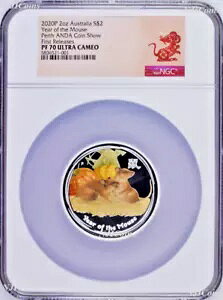 2020 ANDA EXPO �v���[�t �J���[ �V���o�[ ���N�}�E�X NGC PF70 2�I���X $2 �R�C��