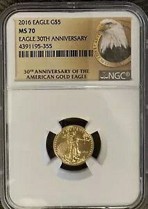 2016 MS70 $5 AJ S[h C[O 1/10 IXBS[hO[h NGC 30 NLO