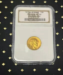 GC069 | 1872A �h�C�c �S�[���h 10 �}���N �v���C�Z�� MS66 NGC (���P�c��)