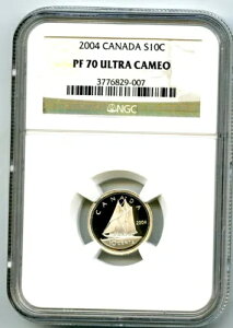 2004 �J�i�_ �V���o�[ �v���[�t 10 �Z���g NGC PF70 UCAM �_�C�� �X�[�p�[ ���A �m���Ă���̂� 1 ����