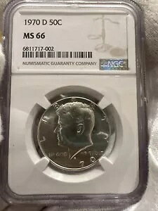 1970-D 50c PlfB n[t_[ - NGC MS 66 #2407A30