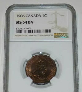 NGC CANADA Ji_ 1906 yj[ MS64 BN MS 64 UNC 1 Zg O[hFRC