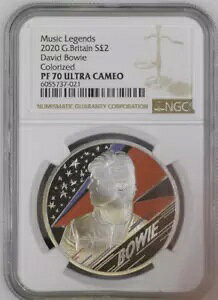 2020 G.Britain David Bowie Colorized Music Legends S2PND