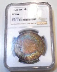 1878 P 8 �e�[�� �t�F�U�[ ���[�K�� �V���o�[ �h��! MS62��NGC�ɂ���ăO���[�f�B���O����܂���!���C���{�[�g�[���I