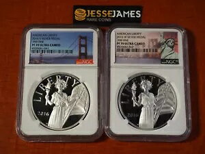 2016 W&S �v���[�t �V���o�[ �A�����J�� ���o�e�B ���_�� NGC PF70 �E���g�� �J���I 2 ���_�� �Z�b�g