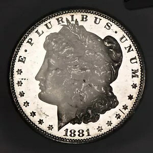 1881-S $1 �����K�� �h�� - PQ DMPL Deep Obv - �v���[�t���C�N - NGC MS 65 PL - B4453