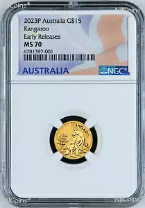 2023 P I[XgAn .9999 S[h $15 JK[ NGC MS70 1/10 IX RC ER tO LB