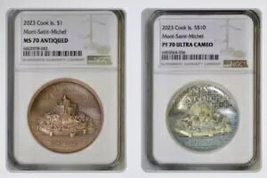 2 2023 ���� �T�� �~�b�V�F�� �R�C�� 2 �I���X 999 �V���o�[ & �� �N�b�N�� UHR NGC PF70 1000 �ł�!