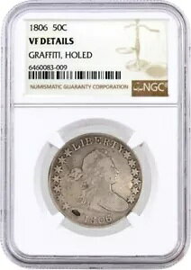 1806/5 50C �h���[�v �o�X�g �n�[�t�_���[ �V���o�[ O-101 NGC VF �f�B�e�[�� ������������