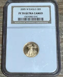 2005-W $5 �S�[���h �C�[�O�� 1/10 �I���XG$5 NGC PF70 PF-70 �E���g���J���I!!