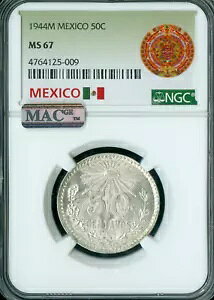 1944 LVR Vo[ 50 Z^{X NGC MS67 PQ 2 Ԗڂɍō MAC X|bgX tbO x *