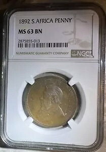 1892 ��A�t���J �y�j�[ NGC MS 63 BN ���ɒႢ�~���g 83k