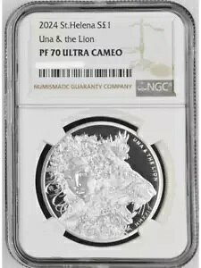 2024 �Z���g�w���i ���_�� �E�i & ���C�I�� 1�I���X �V���o�[ �R�C�� NGC PF 70 UCAM