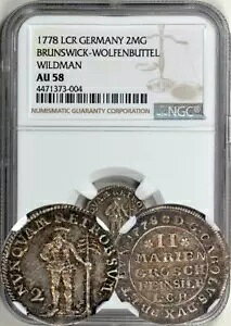 �u�����Y�E�B�b�N ���H���t�F���u�b�e�� 1778 2 �}���G���O���b�V�F�� / 1/18 �^�[���[/Thaler NGC AU-58