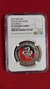 2013 jEG $2 YEAR OF THE SNAKE Vo[ RC NGC PR70 999 ݒn