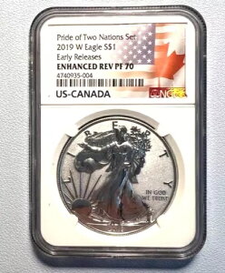 2 �̍��Ƃ̃v���C�h �Z�b�g 2019 W Eagle $1 ���������[�X���� REV PF 70