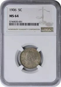 1906 ���o�e�B �j�b�P�� MS64 NGC