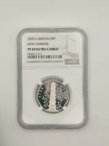 ���C�����~���g NGC �O���[�h PF69 �E���g���J���I 50p KEW �K�[�f���Y 2009 50p BUNC UNC