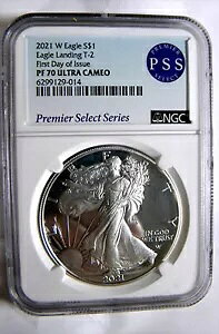 2021 W $1 �v���[�t �V���o�[ �C�[�O�� �^�C�v 2 �v���~�A PSS ���x�� NGC PF 70 FDI�A�킸�� 167 ��!