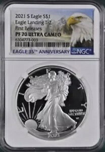 2021 S $1 �v���[�t �V���o�[ �C�[�O�� �^�C�v 2 �C�[�O�� NGC PF 70 �t�@�[�X�g �����[�X T-2