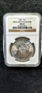 ڂɖ͓I 1887 [K Vo[ $1AMS62 NGC (}N[ RNV)