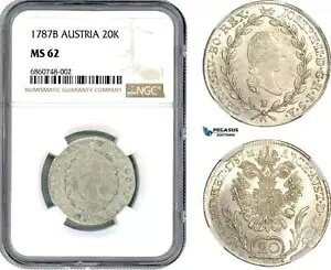 AI741�A�I�[�X�g���A�A���[�[�t II�A20 �N���C�c�@�[ 1787 B�A�N�����j�b�c �~���g�A�V���o�[�ANGC MS62