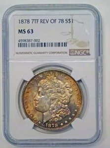 1878 MORGAN Dollar 7TF NGC MS63 VAM 110 �x�[�X�Ȃ� N&M �r�r�b�h�S�[���h�g�[�j���O