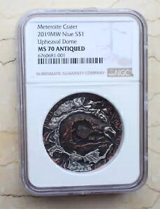 NGC MS70 2019 �j�E�G覐΃N���[�^�[���σh�[�� 1�I���X �V���o�[ 38.61mm �R�C��