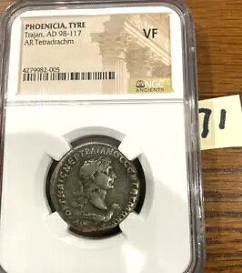tFjLAA^C gkX C[O 98-117AD AR TETRADRACHM RV.TYCHEAo[ SbhAVF