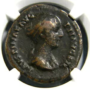 ���[�}�R�C�� �t�@�E�X�e�B�i II 147-175/6 AD ? AS NGC Choice Fine