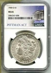 1900-O ���[�K�� �V���o�[ �_���[ NGC MS65 �s�b�g�}�� �A�N�g ���x�� - �j���[�I�[�����Y������ - G576
