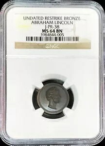 c. 1880�N�� �G�C�u���n�� �����J�[���哝�� 19 MM ���_�� J-PR-38 NGC �~���g�X�e�[�g 64 BN