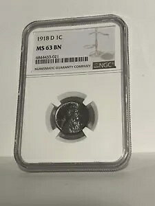 NGC MS-63 BN 1918-D �����J�[�� �Z���g�A���݂���̂悤�ȃV���[�v���Ɣ������F����!