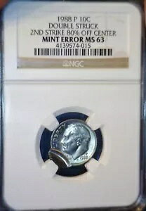 1988 �G���[ NGC MS63 �_�u�� �X�g���b�N 2 ���t ���[�Y�x���g �_�C�� �i�C�X CH BU DS �R�C�� NR