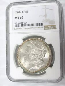 1899-O �j���[�I�[�����Y ���[�K�� �V���o�[ �_���[ NGC MS63 �J���t�� �g�[�j���O Q2CA