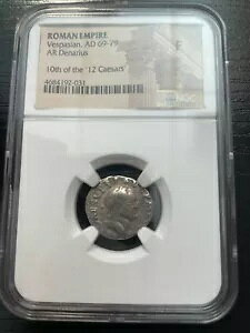 ���[�}�鍑 �E�F�X�p�V�A�k�X AD 69-79 �f�i���E�X NGC F �V�[�U�[ 12 �l�� 10 �Ԗ�!