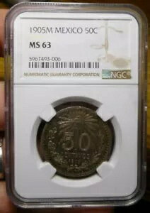 1905 50c ���L�V�R 50 �Z���^�{�X NGC MS 63