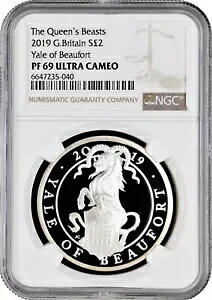 UK 2LB 2019ANGC PF69 UCAwQueen's Animals -G[EIuEr[tH[g-x