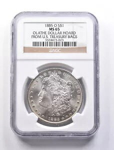 MS65 1885-O ���[�K�� �V���o�[ �_���[ �I���C�T �_���[ �z�[�h NGC *1354