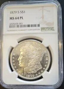 1879-S PL (Proof Like Surfaces) MS64 K Vo[ _[ NGC