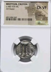 Bruttium Croton Stater Heron & Tripod NGC CH VF �Ñ���