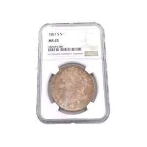 1881-S ���[�K�� �_���[ �V���o�[ $1 MS 64 NGC �����X�^�[ �g�[��