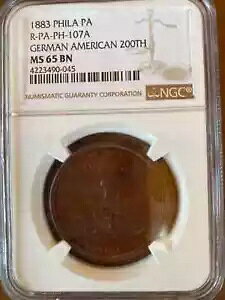 1883 ���[���E �t�B�� �p R.PA-PH-107A �h�C�c�n�A�����J�l 200TH NGC MS65BN