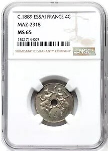 *** NGC *** tX *** 4 c p^[ GbZC 1889 ** MS65 **  UNC! ** AI ** t5