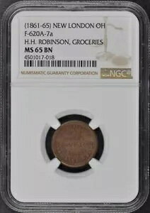 (1861-65) �j���[�����h�� F-620A-7a OH NGC MS65BN ���r���\���H���i�g�[�N��