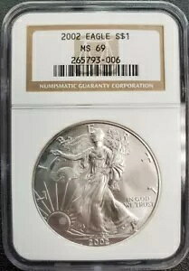 2002 AJ Vo[ C[O NGC MS69 uE x - ENN Coins SE