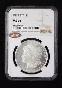 1878 P 8TF $1 ���[�K�� �V���o�[ �_���[ NGC MS64 ���g���g�� �Z���N�g - 8 �e�C���t�F�U�[