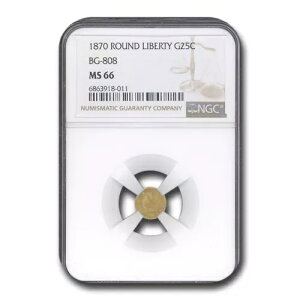 1870 ���o�e�B ���E���h 25 �Z���g �S�[���h MS-66 NGC (BG-808)